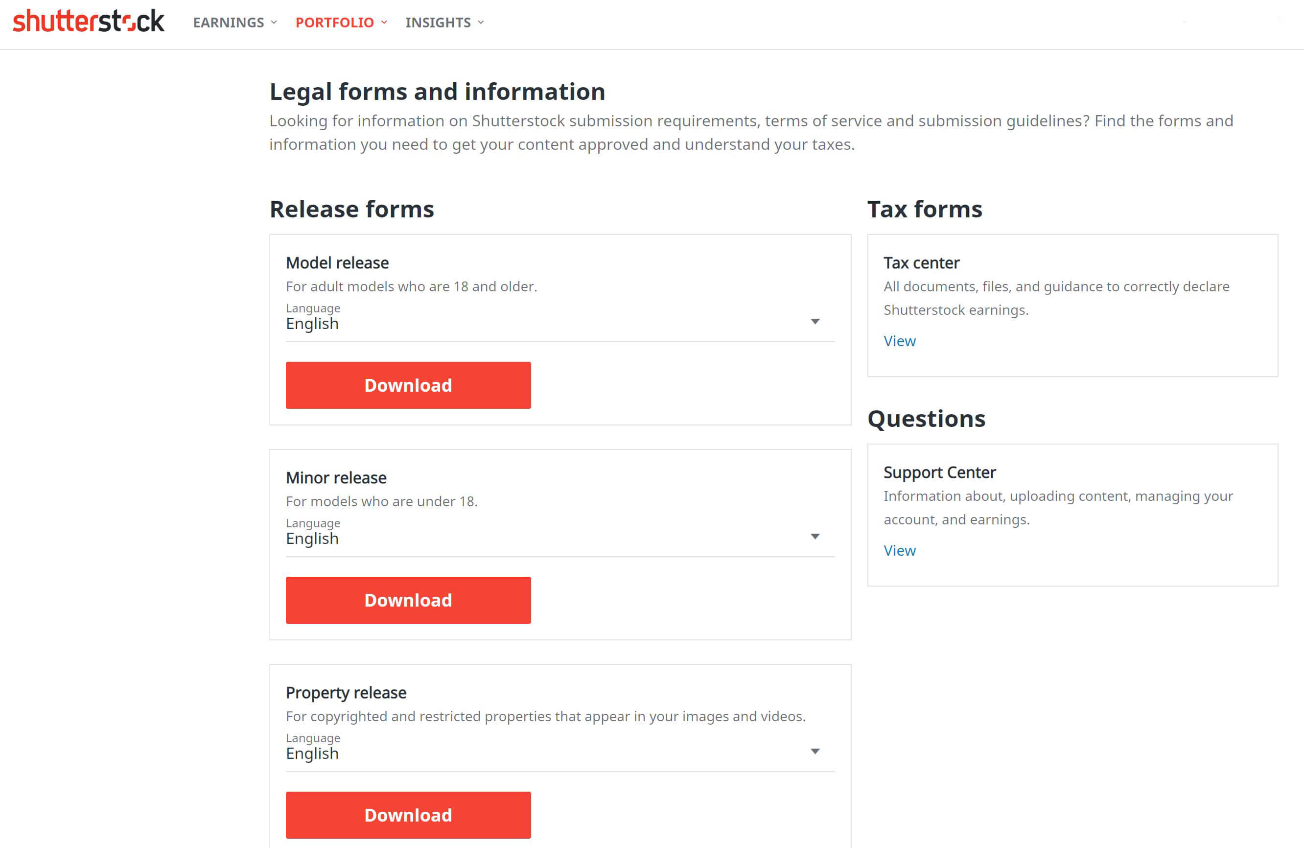 Shutterstock Legal forms