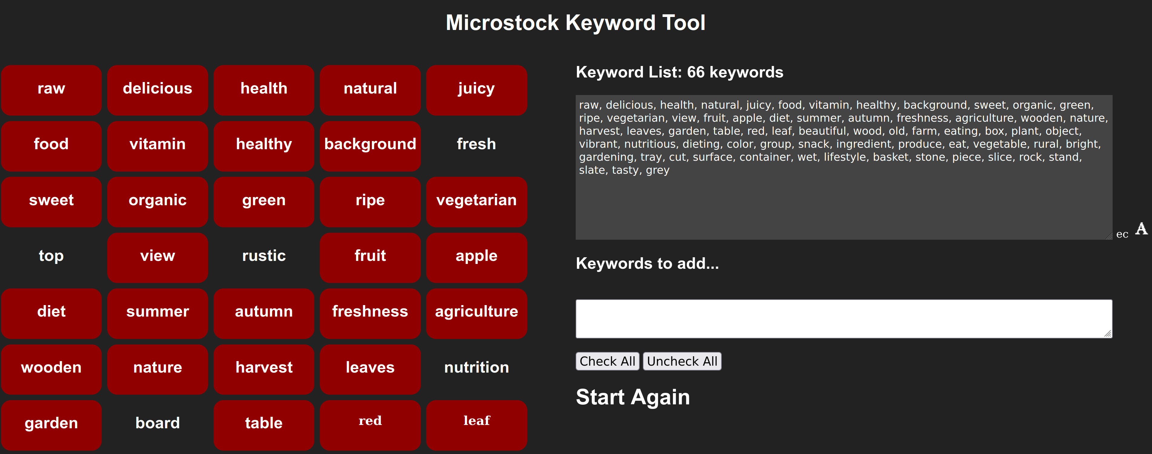 MicrostockGroup keywords