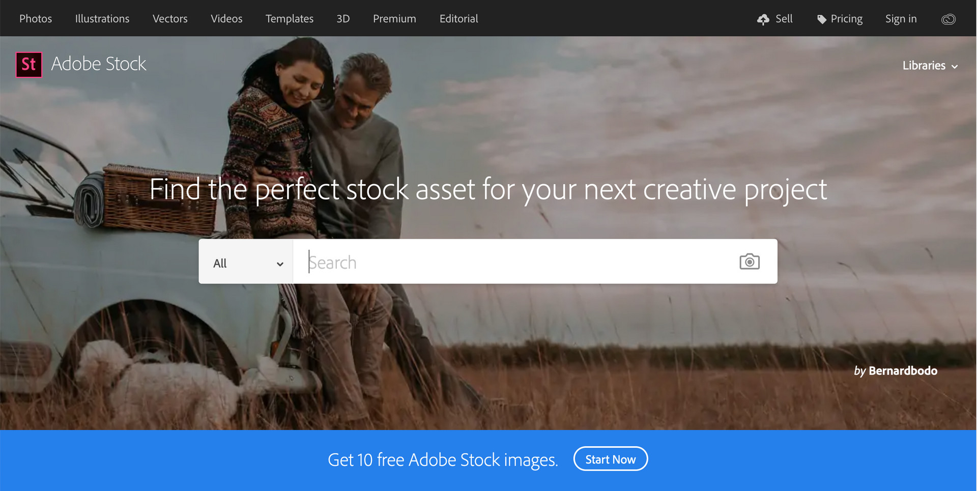 Adobe Stock website