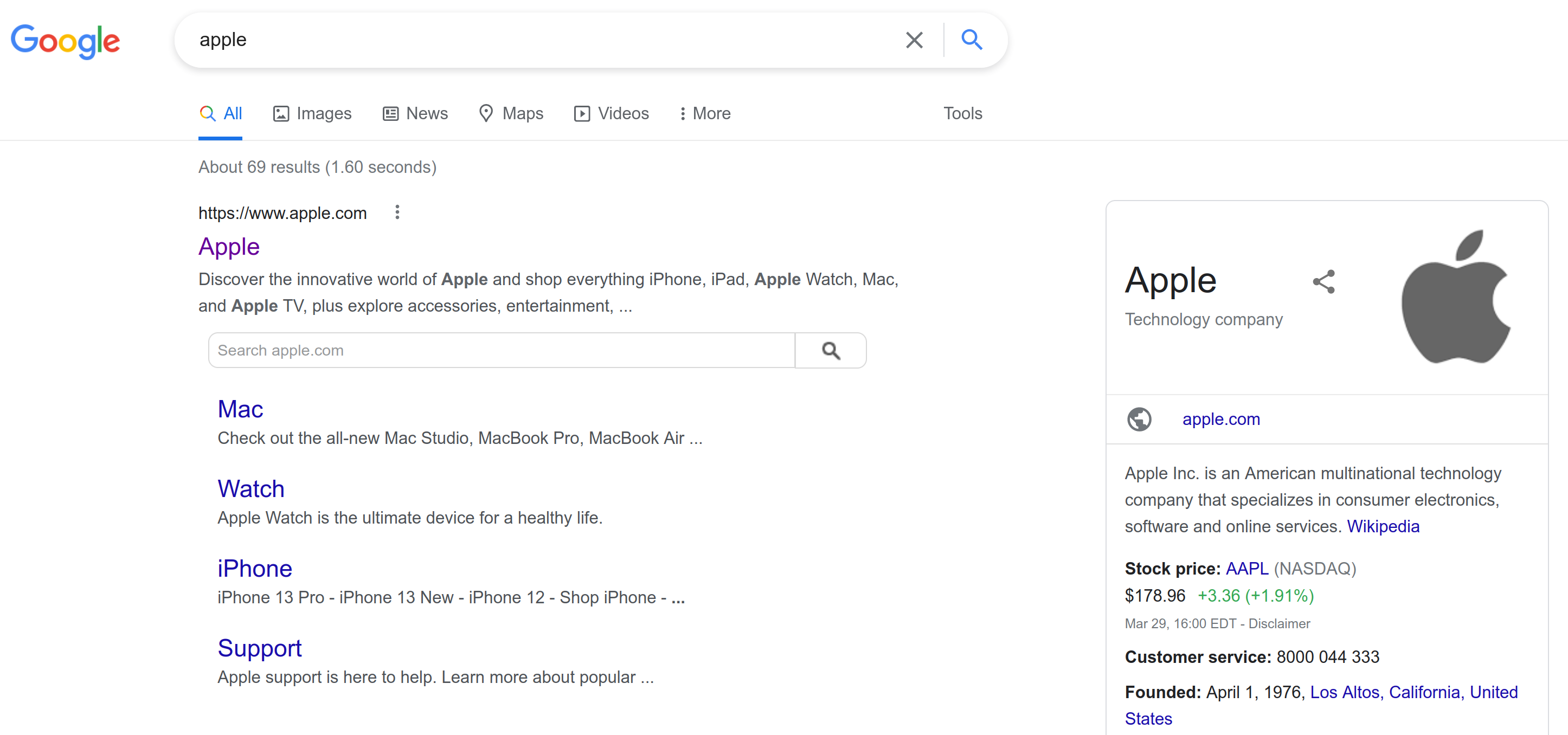Apple search