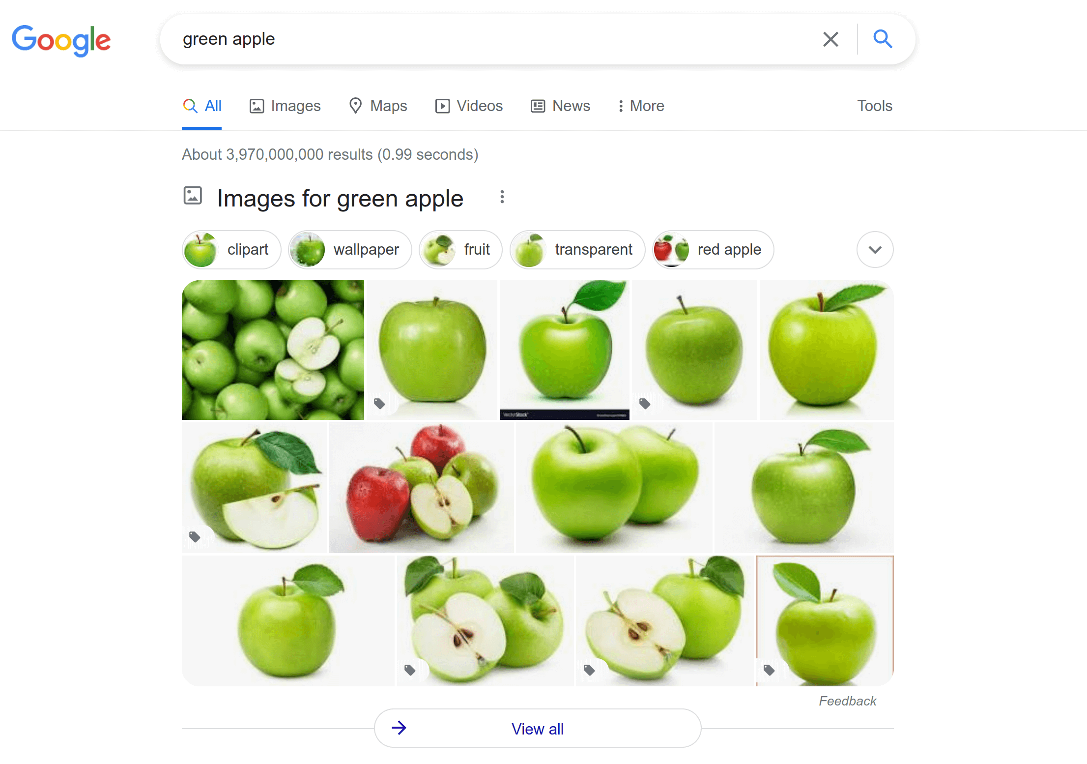 Green apple search