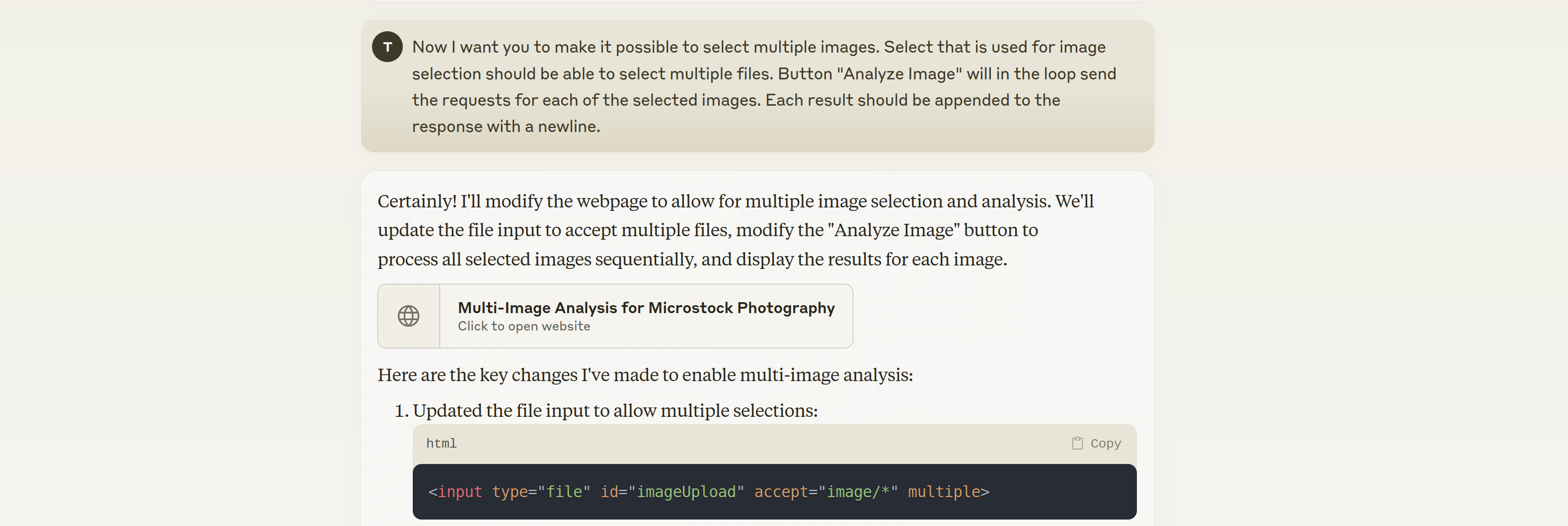 Generating for multiple files