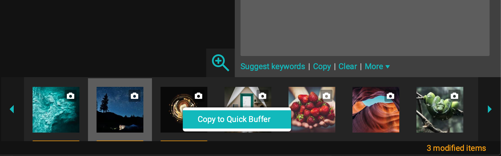 QuickBuffer menu